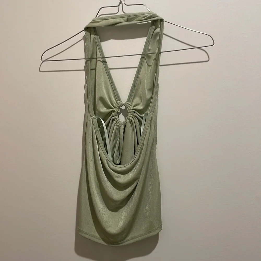 21 Saints Mint Green Halter Neck Top - Picture 3 of 3